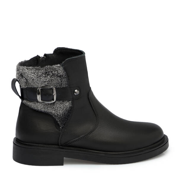 Siyah Hakiki Deri Kadın Bot - K25K1BT68310-A23 