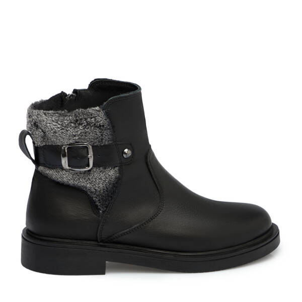 Siyah Hakiki Deri Kadın Bot - K25K1BT68310-A23 - 1