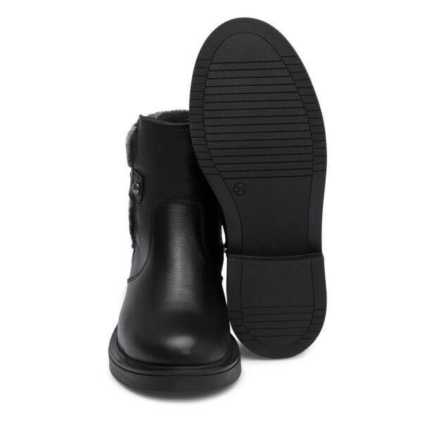 Siyah Hakiki Deri Kadın Bot - K25K1BT68310-A23 - 4