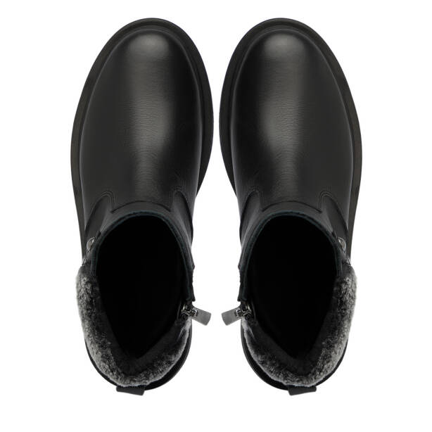 Siyah Hakiki Deri Kadın Bot - K25K1BT68310-A23 - 5