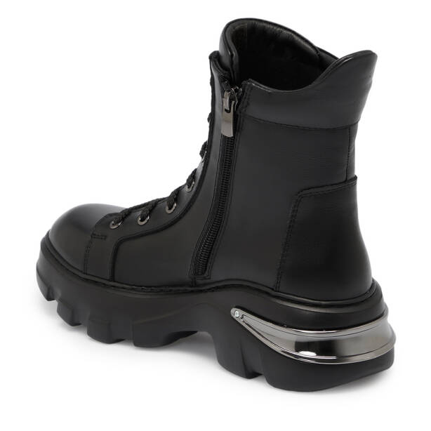 Siyah Deri Kadın Bot - K25K1BT68317-A23 - 2