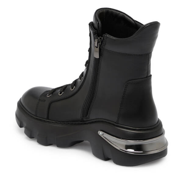 Siyah Deri Kadın Bot - K25K1BT68317-A23 - 2