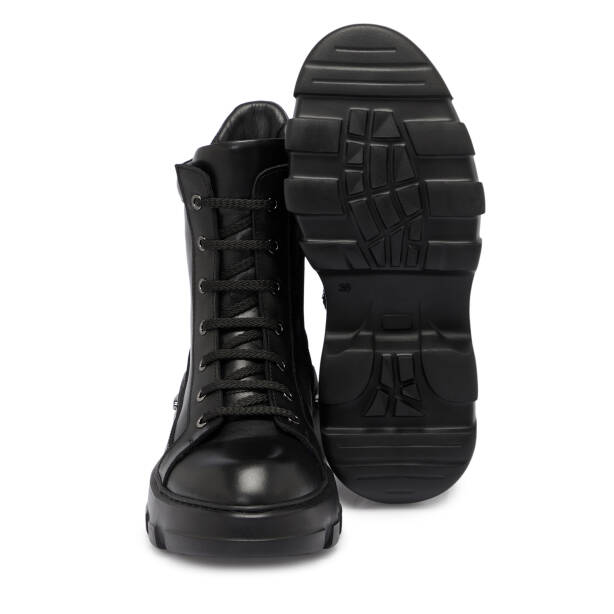 Siyah Deri Kadın Bot - K25K1BT68317-A23 - 4