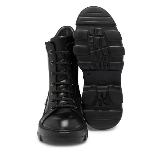 Siyah Deri Kadın Bot - K25K1BT68317-A23 - 4