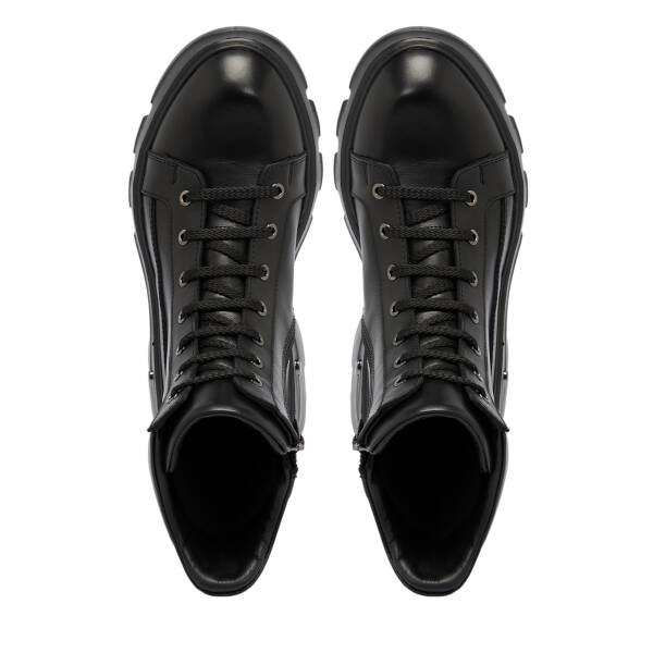 Siyah Deri Kadın Bot - K25K1BT68317-A23 - 5