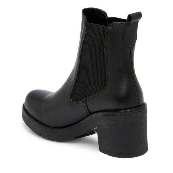 Siyah Deri Kadın Bot - K25K1BT68318-A23 - 2