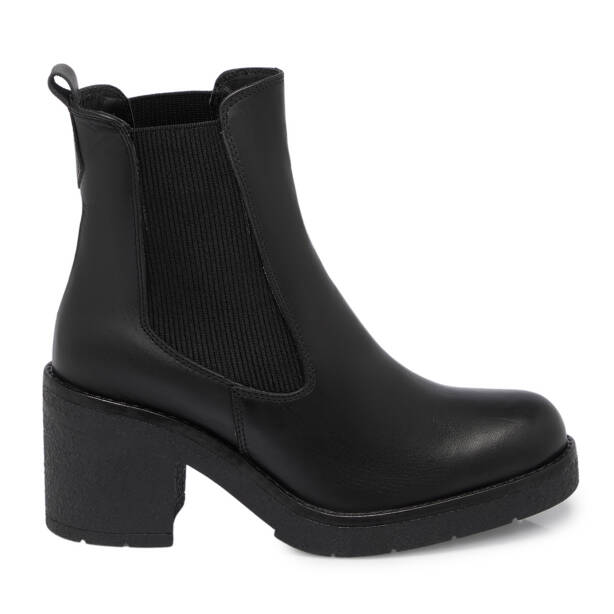 Siyah Deri Kadın Bot - K25K1BT68318-A23 - 3