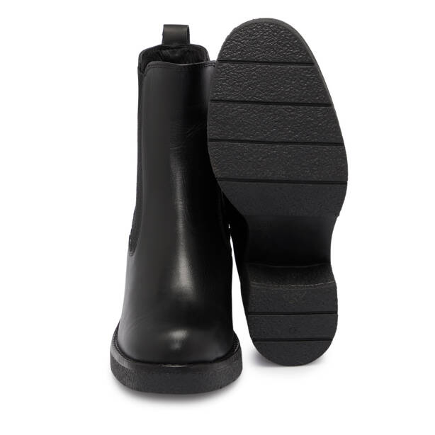 Siyah Deri Kadın Bot - K25K1BT68318-A23 - 4