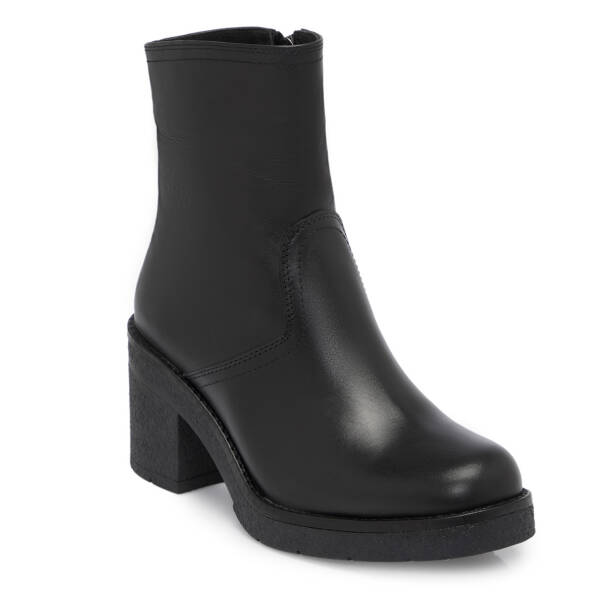 Siyah Deri Kadın Bot - K25K1BT68319-A23 