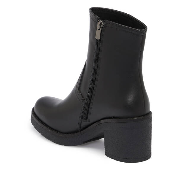 Siyah Deri Kadın Bot - K25K1BT68319-A23 - 2