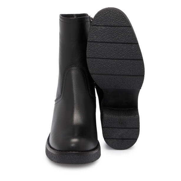 Siyah Deri Kadın Bot - K25K1BT68319-A23 - 4