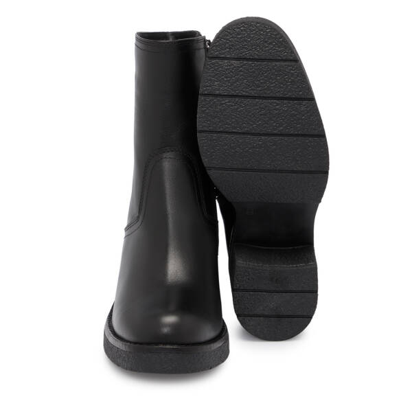 Siyah Deri Kadın Bot - K25K1BT68319-A23 - 4