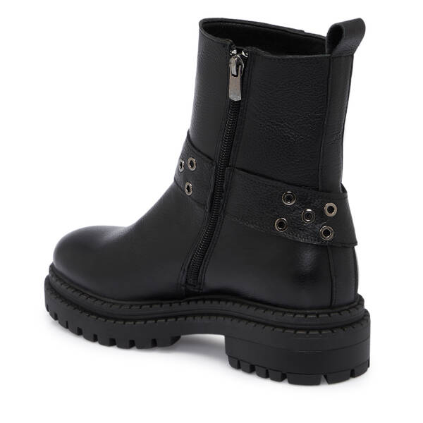 Siyah Deri Kadın Bot - K25K1BT68325-A41 - 2