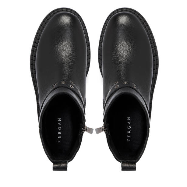 Siyah Deri Kadın Bot - K25K1BT68325-A41 - 5