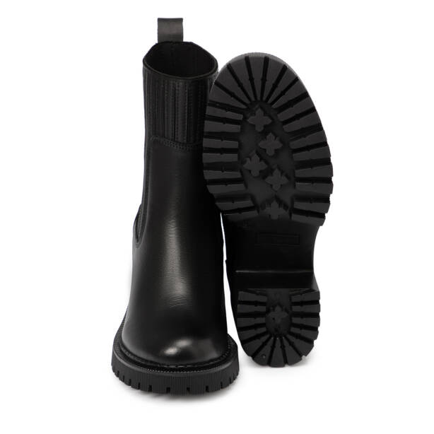 Siyah Deri Kadın Bot - K25K1BT68326-A23 - 4