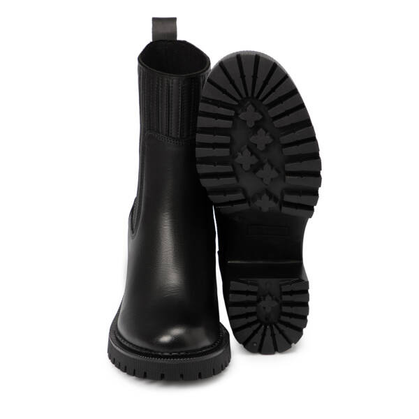 Siyah Deri Kadın Bot - K25K1BT68326-A23 - 4