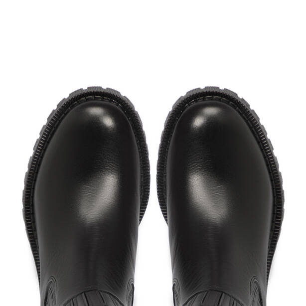 Siyah Deri Kadın Bot - K25K1BT68326-A23 - 5