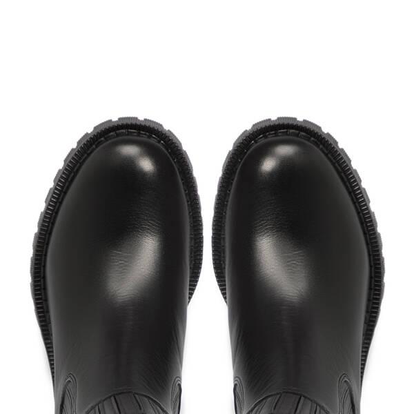 Siyah Deri Kadın Bot - K25K1BT68326-A23 - 5