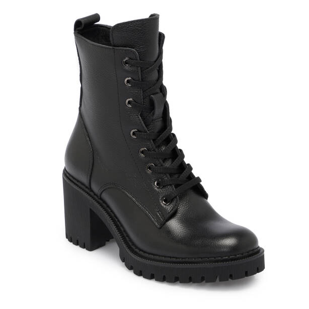 Siyah Deri Kadın Bot - K25K1BT68327-A41 