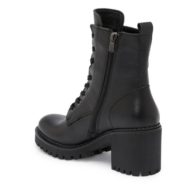 Siyah Deri Kadın Bot - K25K1BT68327-A41 - 2