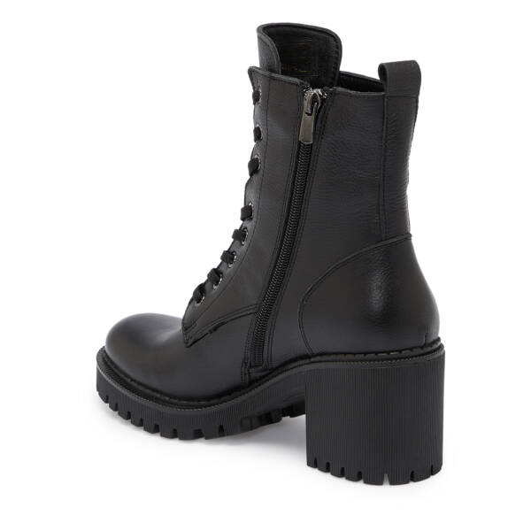 Siyah Deri Kadın Bot - K25K1BT68327-A41 - 2