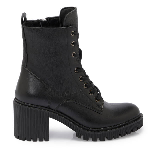 Siyah Deri Kadın Bot - K25K1BT68327-A41 - 3