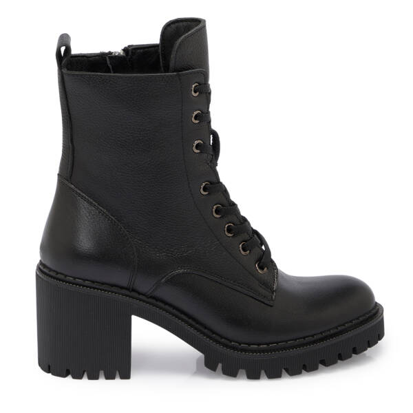 Siyah Deri Kadın Bot - K25K1BT68327-A41 - 3