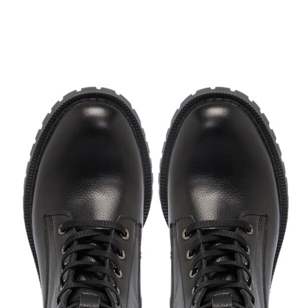 Siyah Deri Kadın Bot - K25K1BT68327-A41 - 5