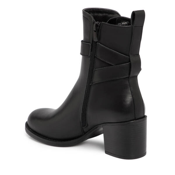 Siyah Deri Kadın Bot - K25K1BT68334-A23 - 2