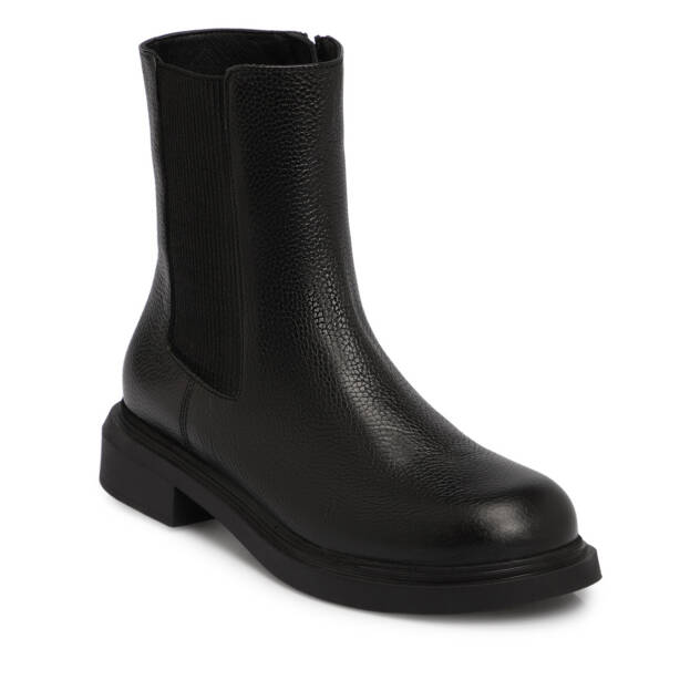 Siyah Deri Kadın Bot - K25K1BT68347-A41 