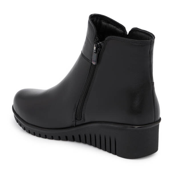 Siyah Deri Kadın Bot - K25K1BT68351-A23 - 2