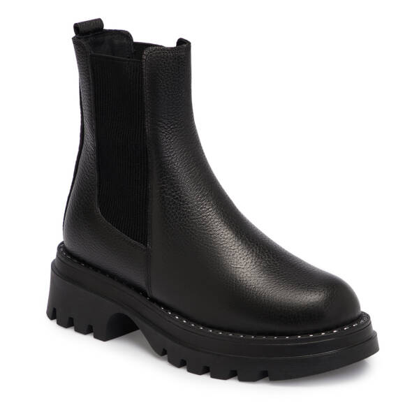 Siyah Deri Kadın Bot - K25K1BT68356-A41 - 1