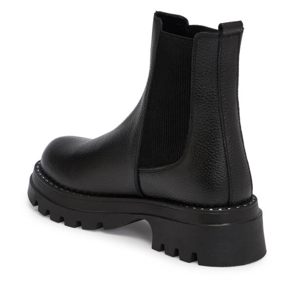 Siyah Deri Kadın Bot - K25K1BT68356-A41 - 2