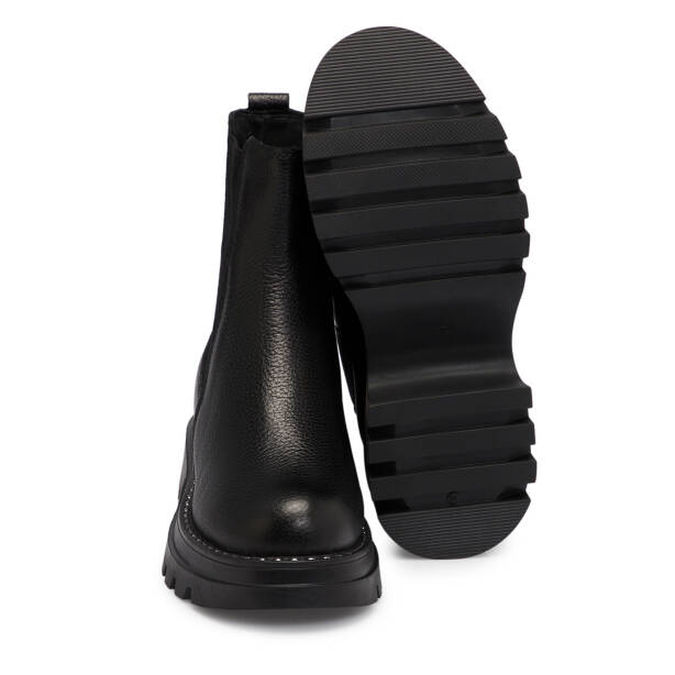 Siyah Deri Kadın Bot - K25K1BT68356-A41 - 4