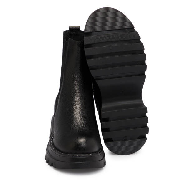 Siyah Deri Kadın Bot - K25K1BT68356-A41 - 4