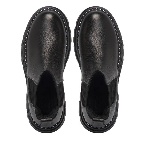 Siyah Deri Kadın Bot - K25K1BT68356-A41 - 5