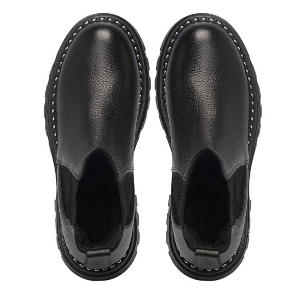 Siyah Deri Kadın Bot - K25K1BT68356-A41 - 5