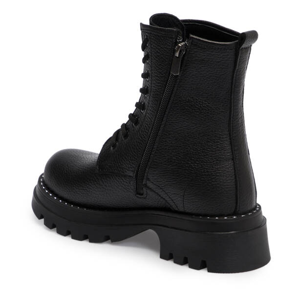 Siyah Deri Kadın Bot - K25K1BT68357-A41 - 2