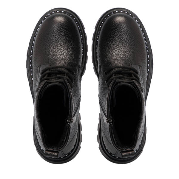 Siyah Deri Kadın Bot - K25K1BT68357-A41 - 5