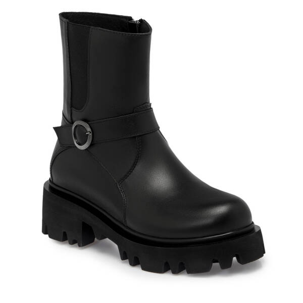 Siyah Hakiki Deri Kadın Bot - K25K1BT68458-A23 - 1