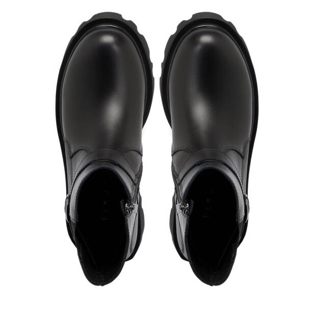 Siyah Hakiki Deri Kadın Bot - K25K1BT68458-A23 - Tergan