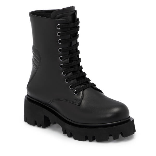 Siyah Hakiki Deri Kadın Bot - K25K1BT68459-A23 - 1