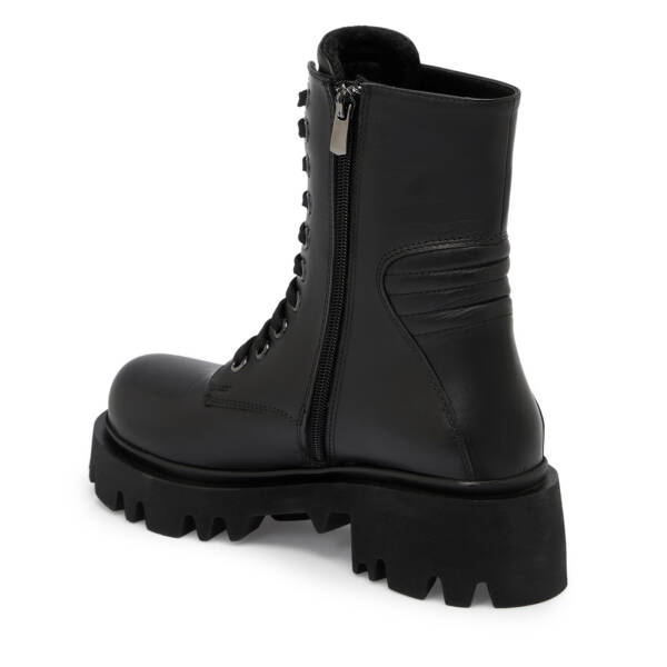 Siyah Hakiki Deri Kadın Bot - K25K1BT68459-A23 - 2