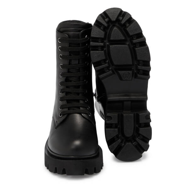 Siyah Hakiki Deri Kadın Bot - K25K1BT68459-A23 - Tergan