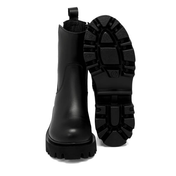 Siyah Hakiki Deri Kadın Bot - K25K1BT68461-A23 - 4