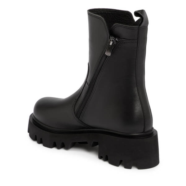 Siyah Deri Kadın Bot - K25K1BT68491-A23 - 2