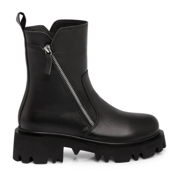 Siyah Deri Kadın Bot - K25K1BT68491-A23 - 3