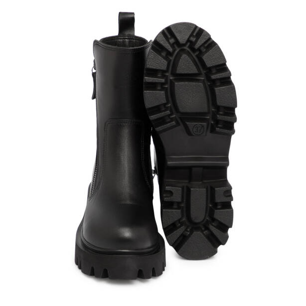 Siyah Deri Kadın Bot - K25K1BT68491-A23 - 4