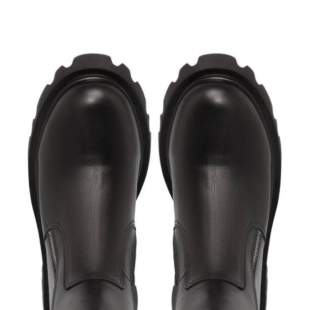 Siyah Deri Kadın Bot - K25K1BT68491-A23 - 5