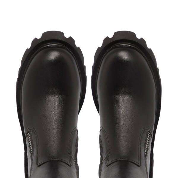 Siyah Deri Kadın Bot - K25K1BT68491-A23 - 5